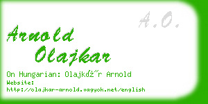 arnold olajkar business card